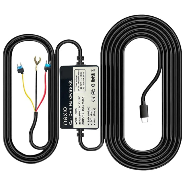 NEXIO HW05 TYPE-C HARWDIRE KIT Compatible with Nexio N5Pro, Azdome M660, M550Max, M550Pro, M300s, M560, M580