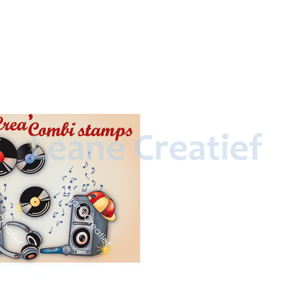 Lecreadesign Combi Clear Stamp DJ Dance Party