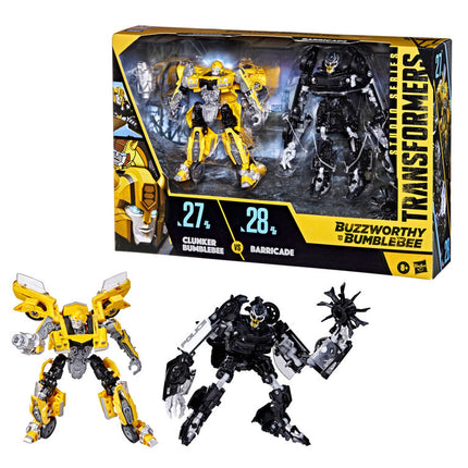 Transformers Buzzworthy Bumblebee Studio Series Deluxe - 27BB Clunker Bumblebee vs. 28BB Barricade - Exclusive