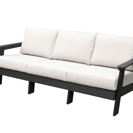 Hazelnut Polymer Outdoor Sofa with Sunbrella® Cushions