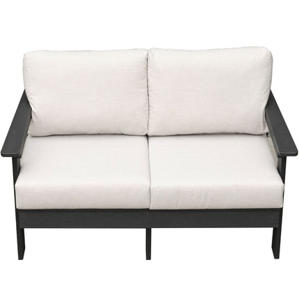 Hazelnut Polymer Loveseat with Sunbrella® Cushions