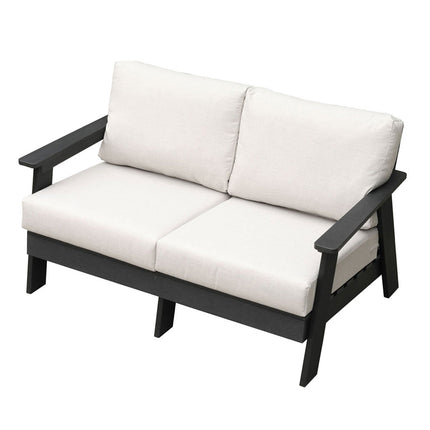 Hazelnut Polymer Loveseat with Sunbrella® Cushions