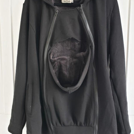 2-in-1 Fleece Baby Carrying Hoodie