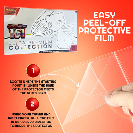 Protector for Pokémon 151 UPC & Mega Charizard EX Ultra-Premium Collection – Fits New Charizard Premium Playmat Box (2-Pack)
