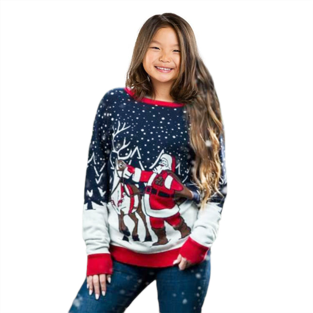 Girl Santa & Reinder Sweater