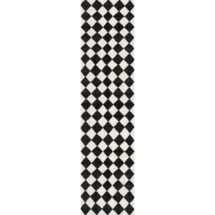 Trestres Checkered Black & Ivory Rug