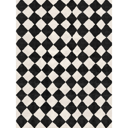 Trestres Checkered Black & Ivory Rug