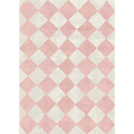 Trestres Checkered Malibu Pink & Ivory Rug