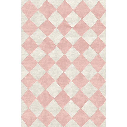 Trestres Checkered Malibu Pink & Ivory Rug