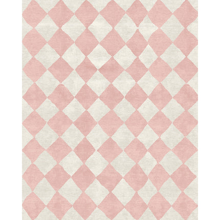Trestres Checkered Malibu Pink & Ivory Rug