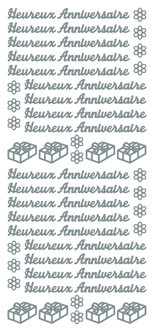 Peel Off Stickers - Heureux Anniversaire