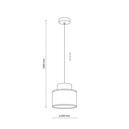 DUO White Jute Natural Pendant Light