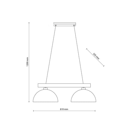 OSLO Brown Scandinavian Pendant Light 2