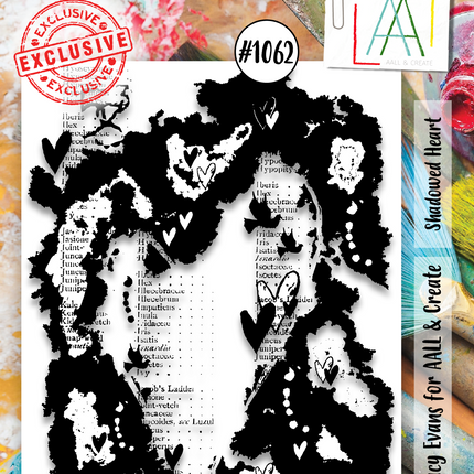 AALL and Create  A6 Stamp Set - 1062 - Shadowed Heart