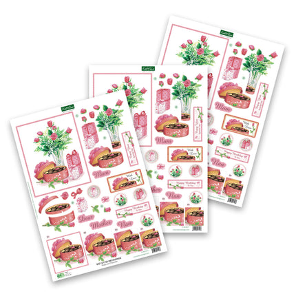 Die Cut Decoupage – Roses & Chocolates (Pack Of 3)