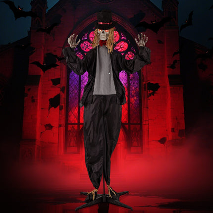 Halloween Animatronic Standing Groom 7.2 FT Haunted House Decoration