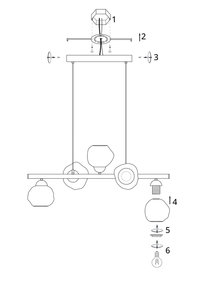 TORONTO Modern Glass Pendant Light
