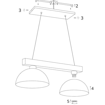 OSLO Brown Scandinavian Pendant Light 2