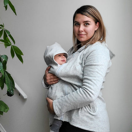 2-in-1 Fleece Baby Carrying Hoodie