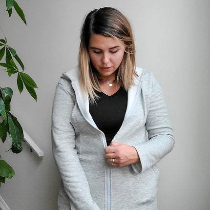 2-in-1 Fleece Baby Carrying Hoodie