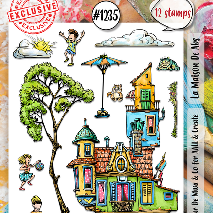AALL and Create - A6 Stamp Set - La Maison De Abs