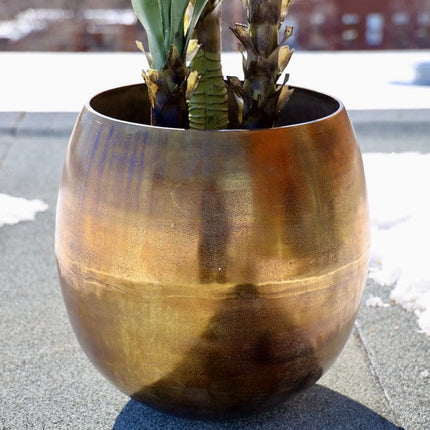 Gaby - Copper Brass Mid-Century Planter (Multiple Sizes)