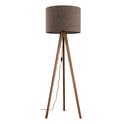 GRAND Walnut Brown Mid-Century Modern Floor Lamp