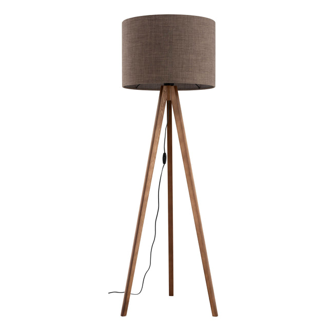 GRAND Walnut Brown Mid-Century Modern Floor Lamp