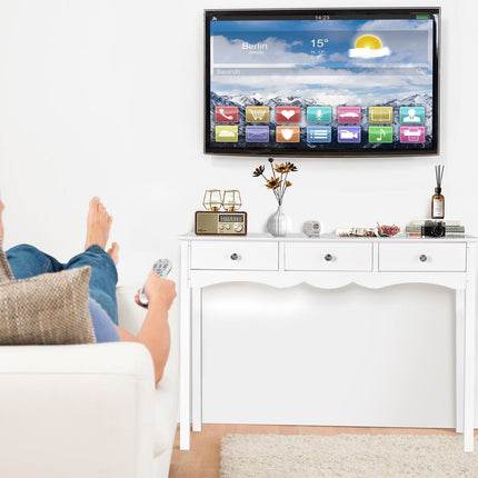 Hall table Side Table w/ 3 Drawers-Black