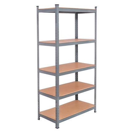 71 inch Heavy Duty Steel Adjustable 5 Level Storage Shelves-Black
