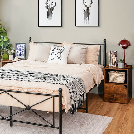 Set of 2 Nightstands Side End Table for Living Room-Black