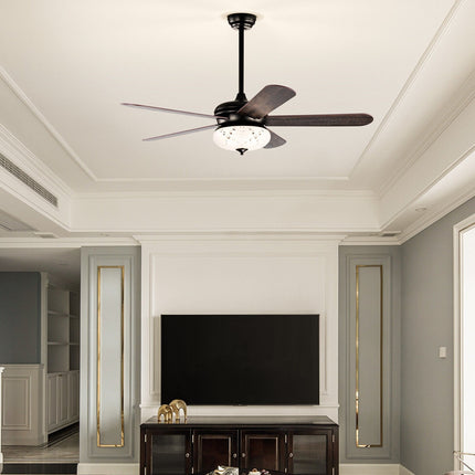 52 Inches Ceiling Fan with Remote Control-Oak