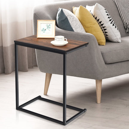 26 Inch Beside Sofa Laptop Holder End Stand Desk-Brown