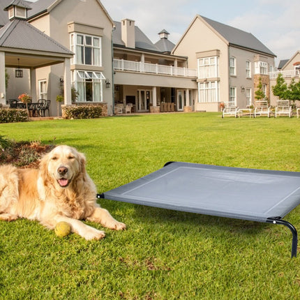 Large Pet Bed Indoor Outdoor Camping Steel Frame Elevated Pet Cot Mat-XL