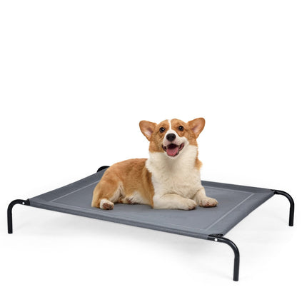 Large Pet Bed Indoor Outdoor Camping Steel Frame Elevated Pet Cot Mat-XL