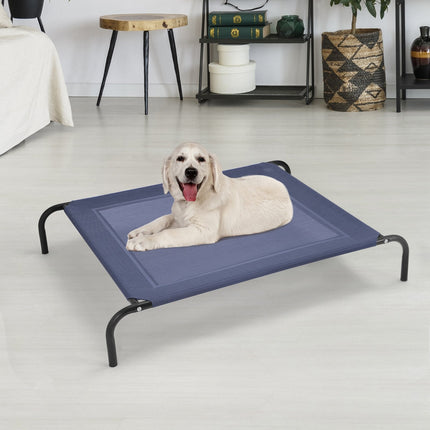Large Pet Bed Indoor Outdoor Camping Steel Frame Elevated Pet Cot Mat-XL