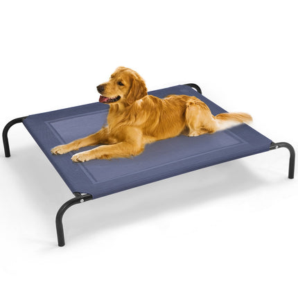 Large Pet Bed Indoor Outdoor Camping Steel Frame Elevated Pet Cot Mat-XL