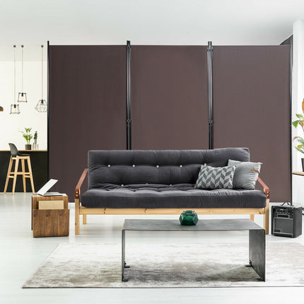 3-Panel Room Divider Folding Privacy Partition Screen for Office Room-Black