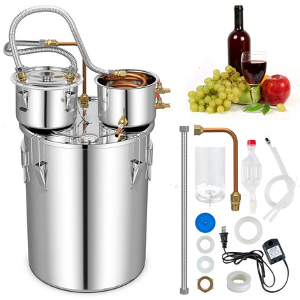 5/10 Gal 22/38 L Water Alcohol Distiller for DIY Whisky-5 Gal