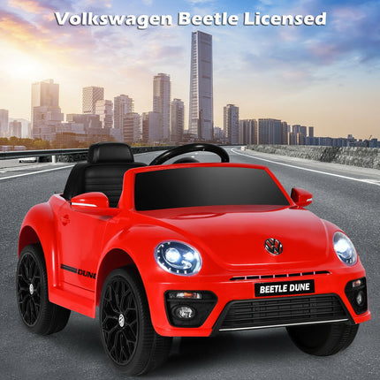 Volkswagen Beetle Kids Electric Ride On Car with Remote Control-Pink