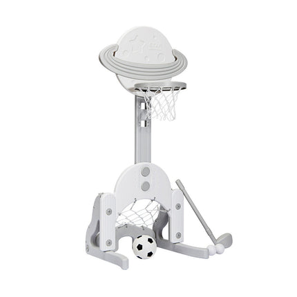 3 in 1 Kids Basketball Hoop Set with Balls-Blue