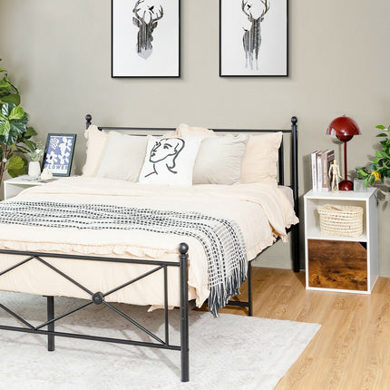 Set of 2 Nightstands Side End Table for Living Room-Black