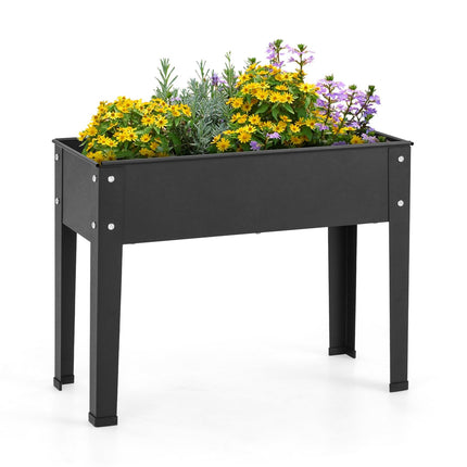Metal Raised Garden Bed with Legs and Drainage Hole for Vegetable Flower-40 x 11 x 31.5 inches