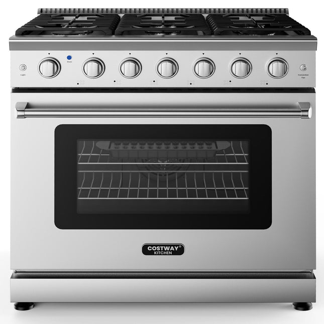 36 Inches Freestanding Natural Gas Range with 6 Burners Cooktop