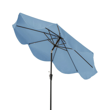 9 FT Patio Umbrella with Crank Handle and Push Button Tilt-Beige