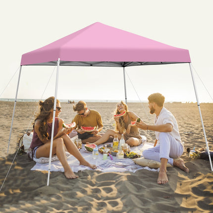 10 x 10 Feet Outdoor Instant Pop-up Canopy with Carrying Bag-Blue