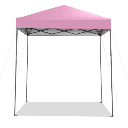 6.6 x 6.6 Feet Outdoor Pop-up Canopy Tent with UPF 50+ Sun Protection-Blue