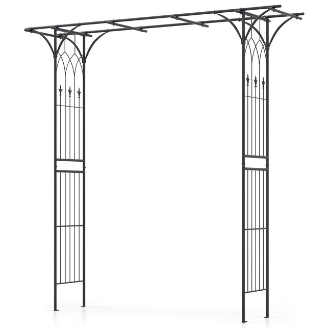81 x 20 Inch Metal Garden Arch for Various Climbing Plant