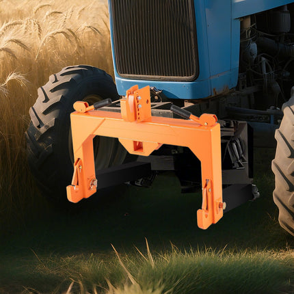 3-Point Quick Hitch with 5 Level Adjustable Bolt for Farming-Black