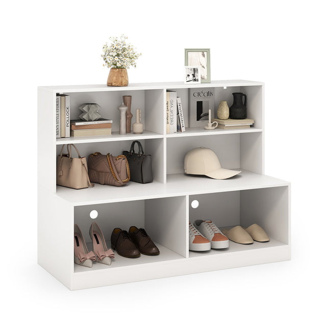 Entryway Shoe Cabinet with 2 Anti-tipping Kits-White